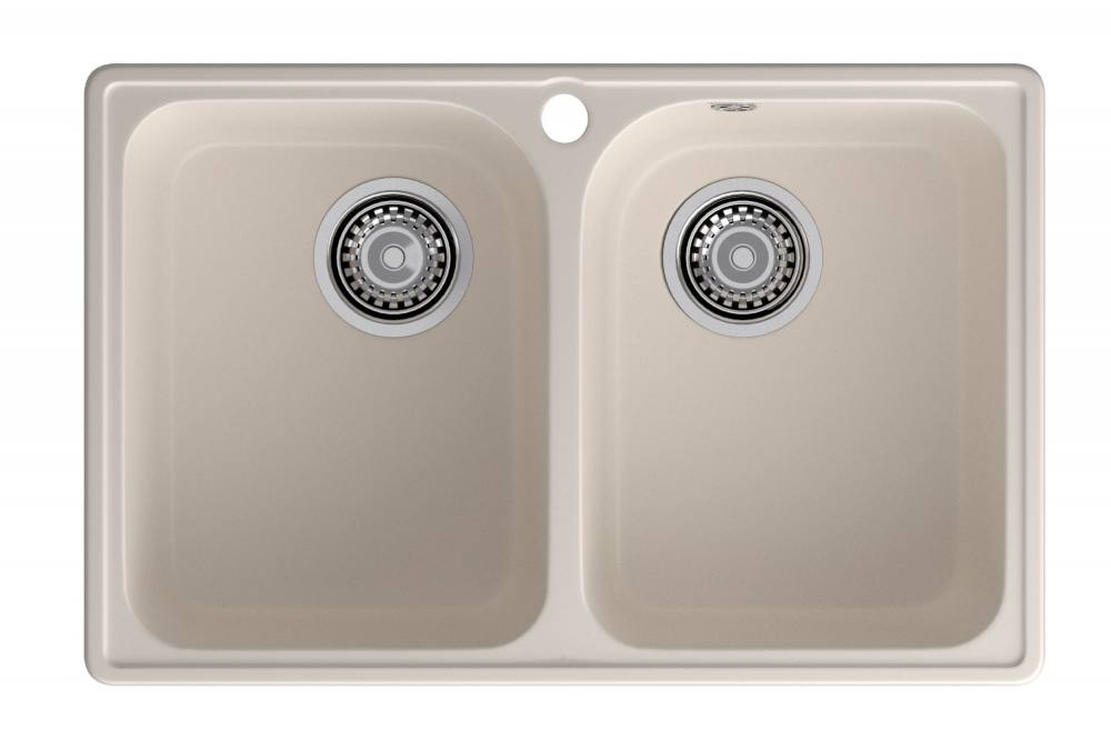 GranFest QUARZ (ECO-15) Мойка 2 чаши 740*480 (белый), фото 1